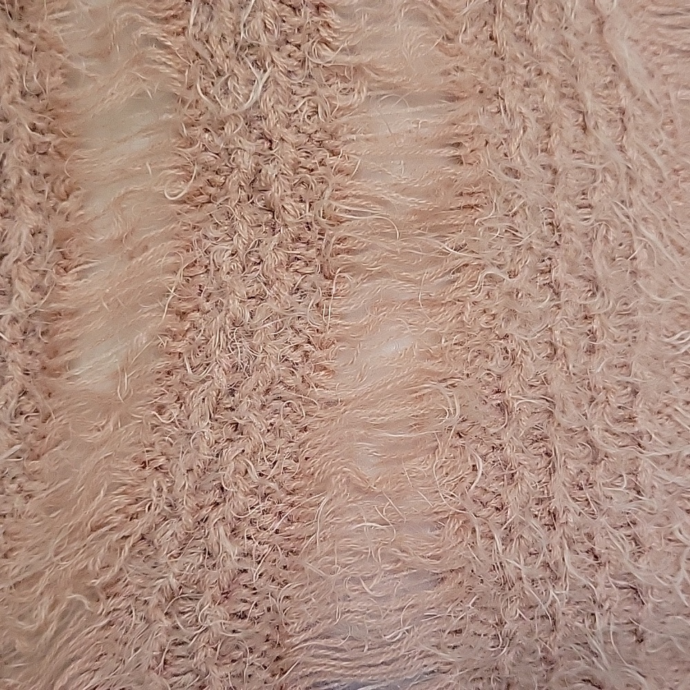 Puff & Bear Blush / Peach  Color Fuzzy Sweater - Picture 5 of 10